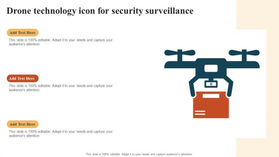 Drone Technology Icon For Security Surveillance