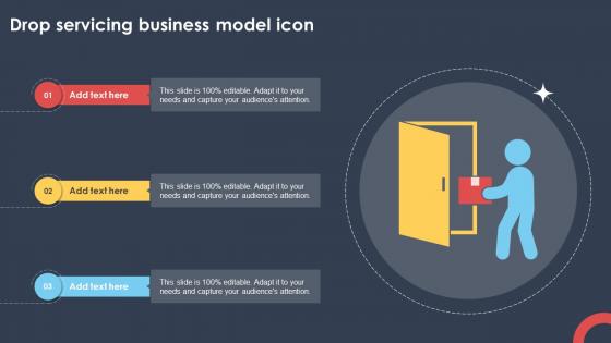 Drop Servicing Business Model Icon Ppt Presentation