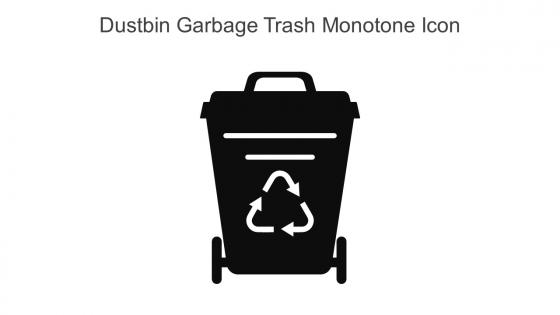 Dustbin Garbage Trash Monotone Icon In Powerpoint Pptx Png And Editable Eps Format