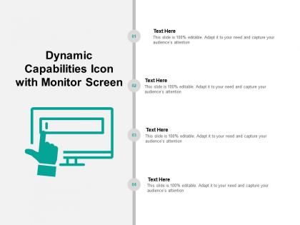 Dynamic capabilities icon with monitor screen