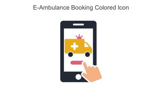 E Ambulance Booking Colored Icon In Powerpoint Pptx Png And Editable Eps Format