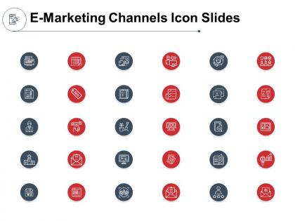 E marketing channels icon slides management k146 powerpoint presentation graphics