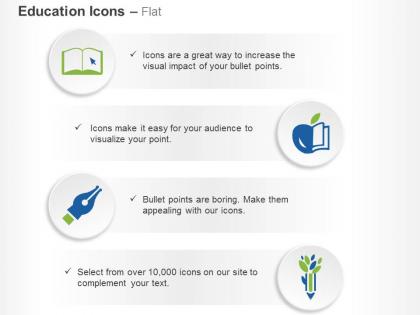 Ebook back to school pencil tree ppt icons graphics