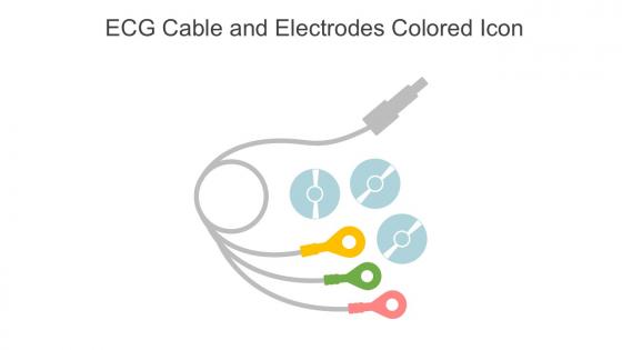 ECG Cable And Electrodes Colored Icon In Powerpoint Pptx Png And Editable Eps Format