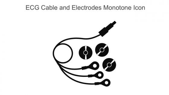 ECG Cable And Electrodes Monotone Icon In Powerpoint Pptx Png And Editable Eps Format