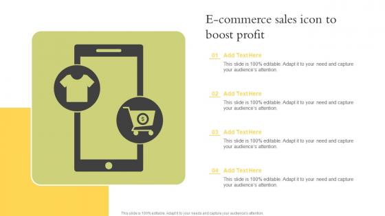 Ecommerce Sales Icon To Boost Profit