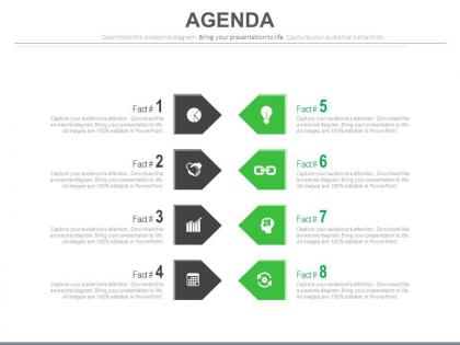 Eight staged business tags and icons powerpoint slides