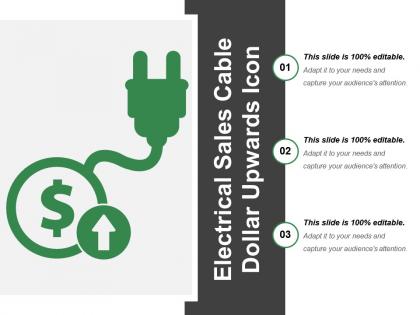 Electrical sales cable dollar upwards icon