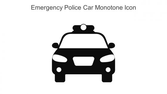 Emergency Police Car Monotone Icon In Powerpoint Pptx Png And Editable Eps Format