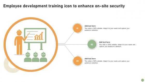 Employee Development Training Icon To Enhance On Site Security