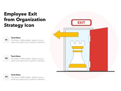 Employee exit from organization strategy icon