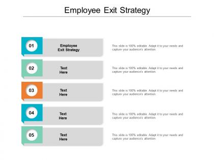 Employee exit strategy ppt powerpoint presentation layouts icon cpb