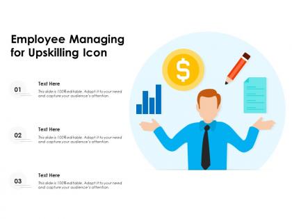 Employee managing for upskilling icon