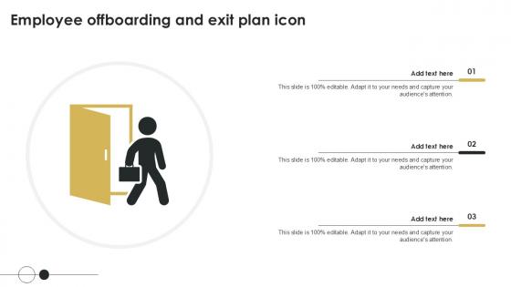 Employee Offboarding And Exit Plan Icon Ppt Slide