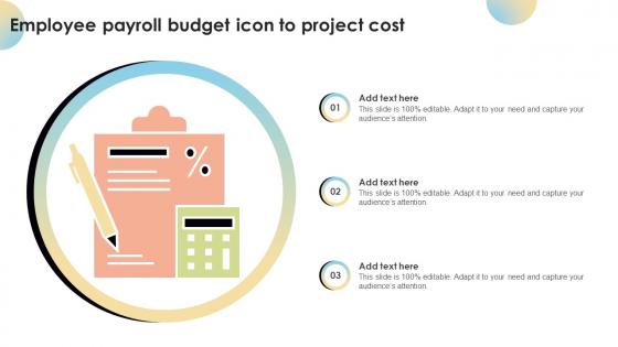Employee Payroll Budget Icon To Project Cost