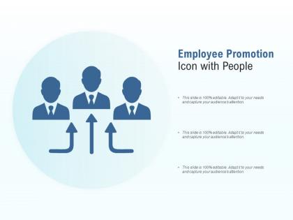 Employee promotion icon with people
