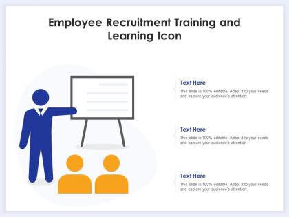 Employee recruitment training and learning icon