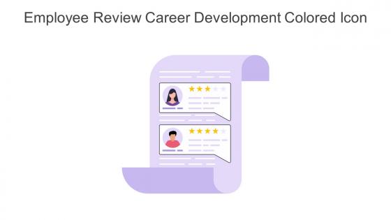 Employee Review Career Development Colored Icon In Powerpoint Pptx Png And Editable Eps Format