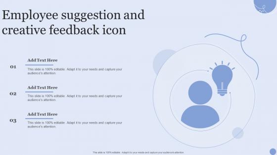 Employee Suggestion And Creative Feedback Icon