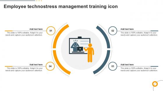 Employee Technostress Management Training Icon Ppt Sample