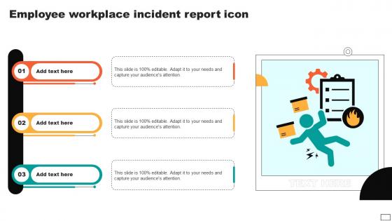 Employee Workplace Incident Report Icon Ppt Slides