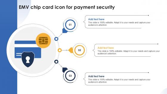 EMV Chip Card Icon For Payment Security Ppt Example