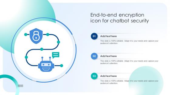 End To End Encryption Icon For Chatbot Security