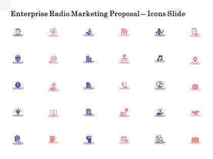 Enterprise radio marketing proposal icons slide ppt powerpoint file layout ideas