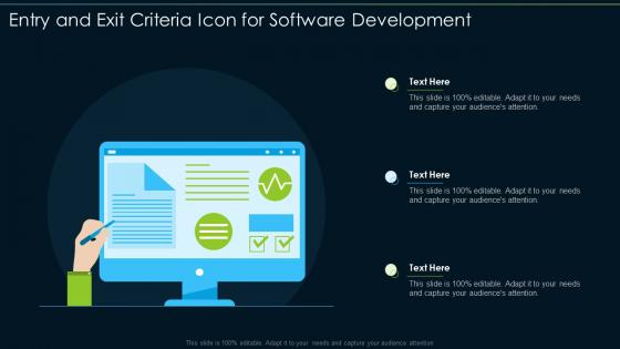 Entry And Exit Criteria Icon For Software Development Slide2