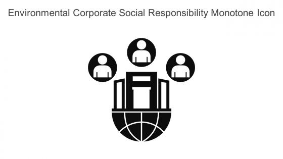 Environmental Corporate Social Responsibility Monotone Icon In Powerpoint Pptx Png And Editable Eps Format