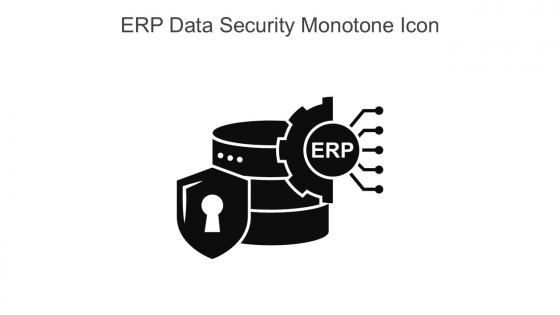 ERP Data Security Monotone Icon In Powerpoint Pptx Png And Editable Eps Format