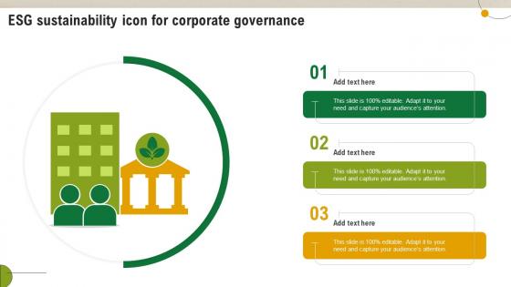 ESG Sustainability Icon For Corporate Governance