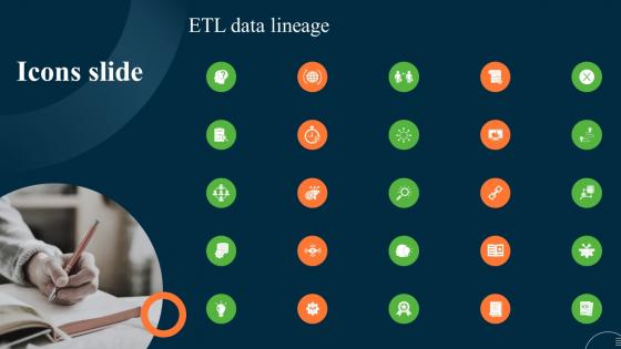 ETL Data Lineage Icons Slide Ppt Outline Graphics Download