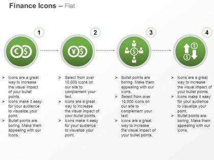 Euro dollar yen financial networking global transfer ppt icons graphics