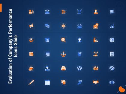 Evaluation of companys performance icons slide ppt powerpoint presentation slides format