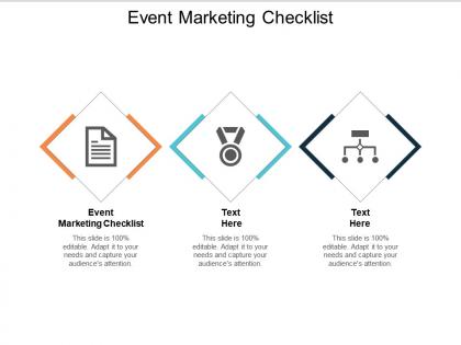 Event marketing checklist ppt powerpoint presentation icon designs cpb
