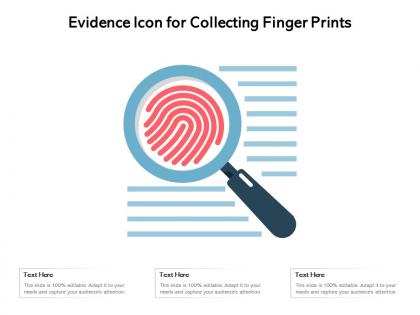 Evidence icon for collecting finger prints