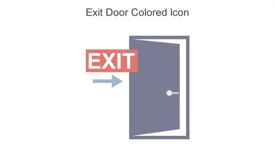 Exit Door Colored Icon In Powerpoint Pptx Png And Editable Eps Format