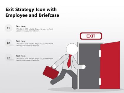 Exit strategy icon with employee and briefcase
