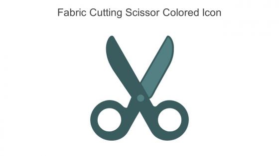 Fabric Cutting Scissor Colored Icon In Powerpoint Pptx Png And Editable Eps Format