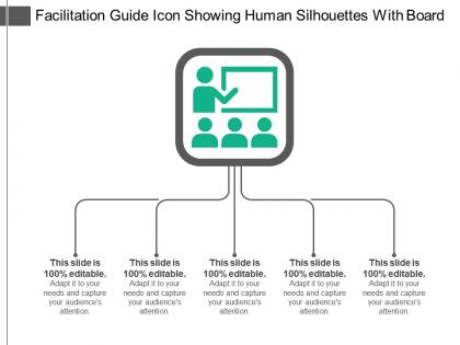 Facilitation guide icon showing human silhouettes with board