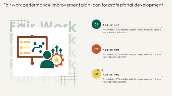 Fair Work Performance Improvement Plan Icon For Professional Development Improvement Plan Ss