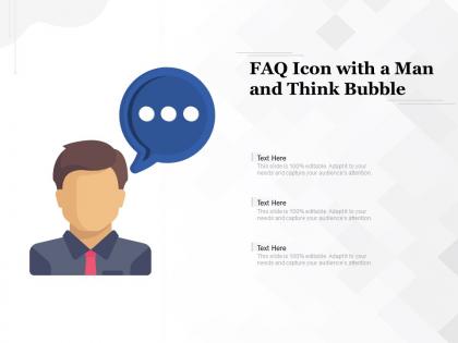 Faq icon with a man and think bubble