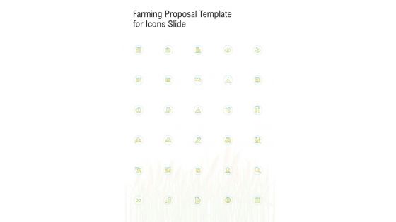 Farming Proposal Template For Icons Slide One Pager Sample Example Document