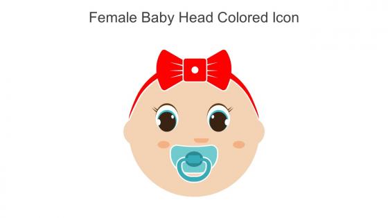 Female Baby Head Colored Icon In Powerpoint Pptx Png And Editable Eps Format