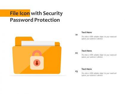File icon with security password protection