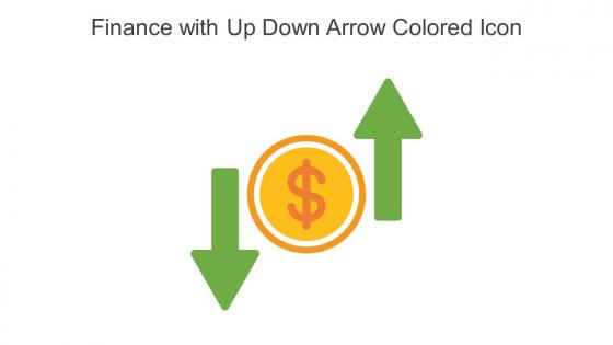 Finance With Up Down Arrow Colored Icon In Powerpoint Pptx Png And Editable Eps Format
