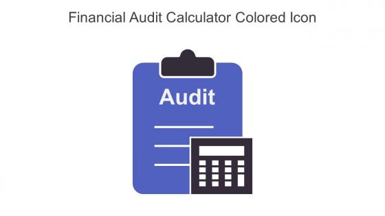 Financial Audit Calculator Colored Icon In Powerpoint Pptx Png And Editable Eps Format