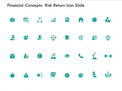 Financial concepts risk return icon slide goal i269 ppt powerpoint presentation professional