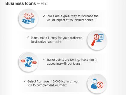 Financial deal data search global process financial investment ppt icons graphics